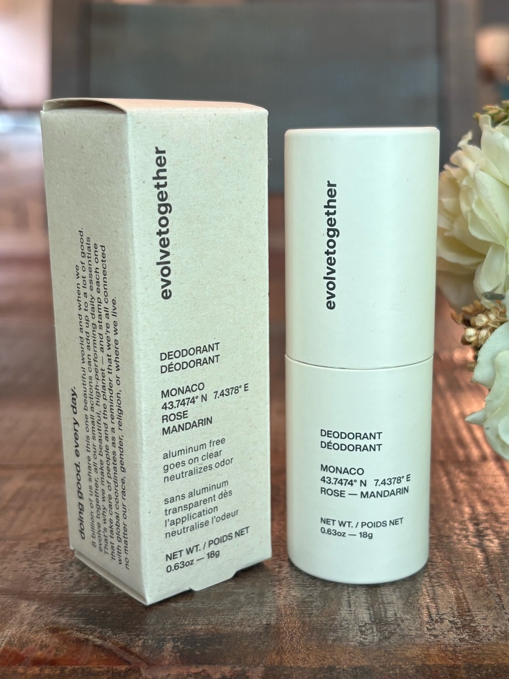 NEW Evolvetogether DEODORANT in MONACO {Rose Mandarin} Travel Size!